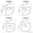 thumbnail image 13 of Breeze 36” x 36” x 77” Corner Shower Kit with Clear Glass, Walls, Base and Hardware, 13 of 13