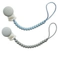 thumbnail image 1 of Tiny Teethers Designs, Signature Silicone Baby Beaded Pacifier Clip Teether, Marble and Rose, 2 pk., 1 of 7