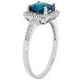 thumbnail image 3 of Cushion Cut Gemstone & 0.18 CT.T.W. Halo Diamond Ring in 14K Gold, 3 of 5