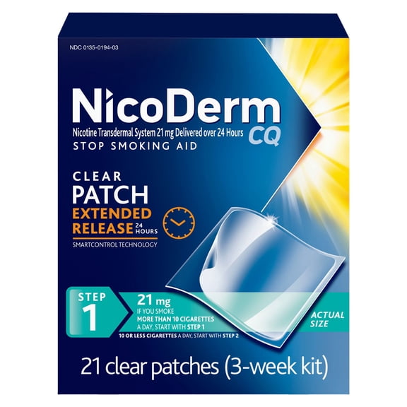 NicoDerm CQ Nicotine Patches, Step 1, 21 ct.