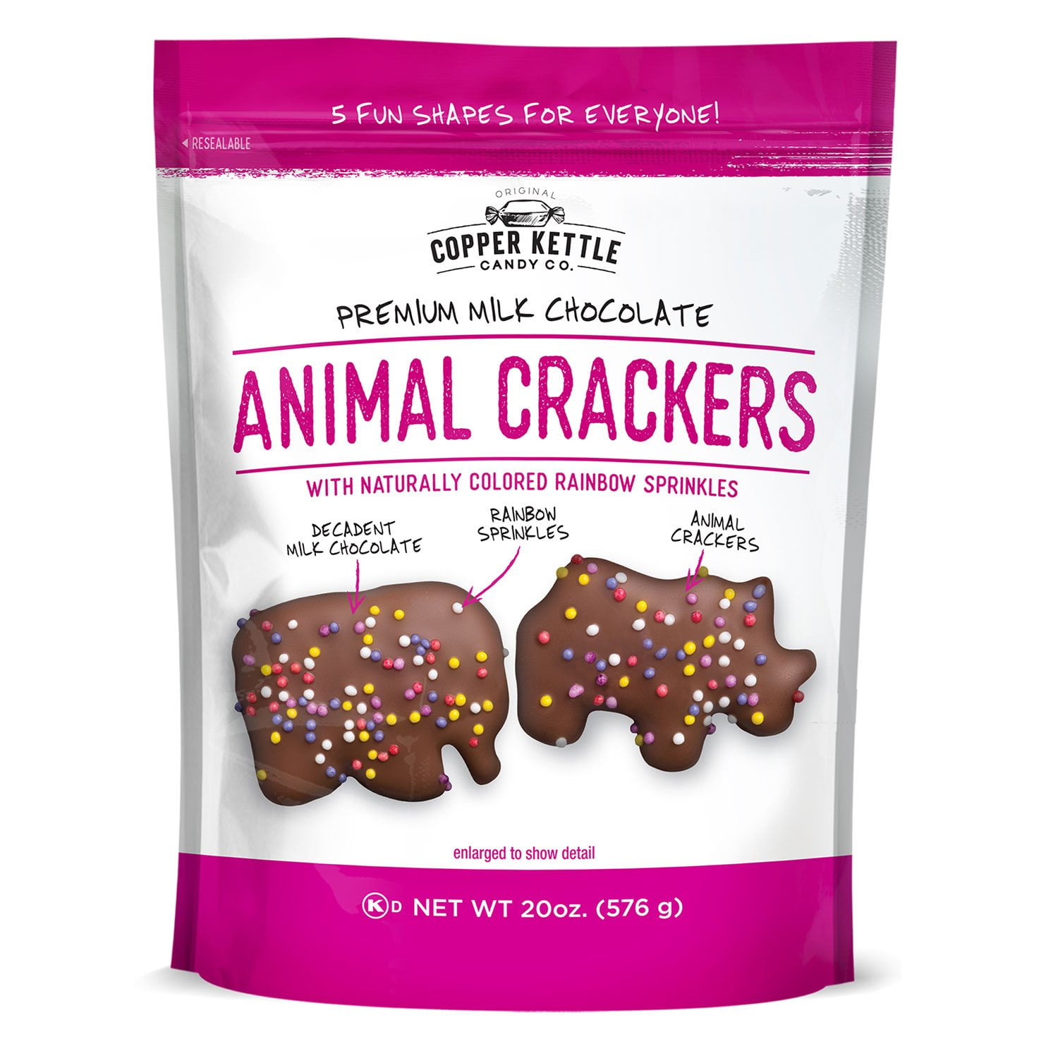 Copper Kettle Milk Chocolate Coated Animal Crackers, 20 oz