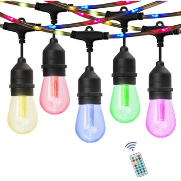 Westinghouse 48' Color Change LED String Light Set with Remote Control, 15 Bulbs