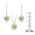 thumbnail image 7 of Round Cut Lab Created Gemstone Dancing Pendant & Earring Set in Sterling Silver, 7 of 8