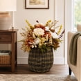 thumbnail image 3 of Artificial 36" Fall Baskets in Round Baskets, Assorted Colors, 3 of 5