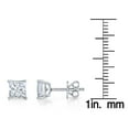 thumbnail image 8 of Fancy Cut Lab Created White Sapphire 4 Pair Earring Set in Sterling Silver, 8 of 16