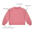 thumbnail image 5 of Member's Mark Women's Sandwash Front Seam Piping Crewneck Sweatshirt, 5 of 8