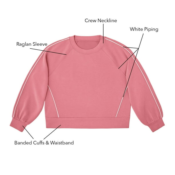Member's Mark Women's Sandwash Front Seam Piping Crewneck