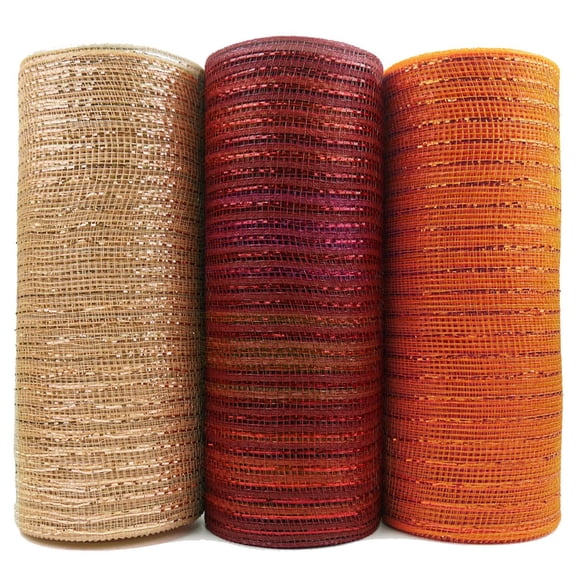 Member's Mark Premium Mesh Halloween and Harvest Ribbon, 3 pk.