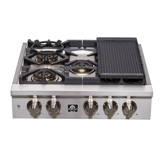 FORNO Spezia Pro Style Gas Range Top with Cast Iron Grates