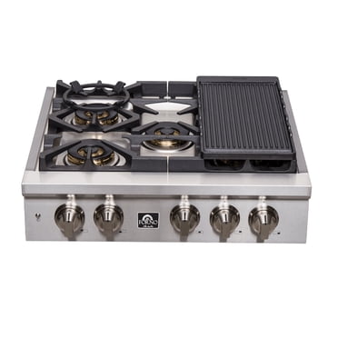 FORNO Spezia Pro Style Gas Range Top with Cast Iron Grates