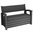 thumbnail image 2 of Keter Hudson Plastic Storage Bench, 2 of 5