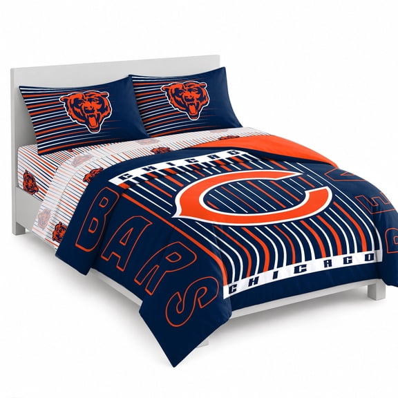 Logo Brands Chicago Bears Bed-In-A-Bag Set