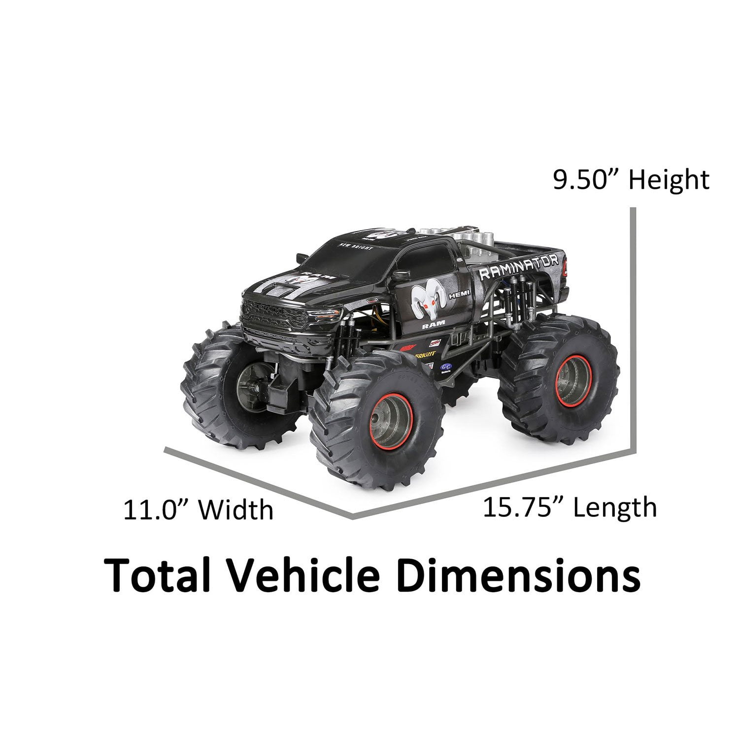 New Bright 1:10 Scale Radio Control Raminator Monster Truck