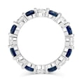 thumbnail image 2 of Lab Created Round Cut Blue and White Sapphire Eternity Ring in Sterling Silver, 2 of 6