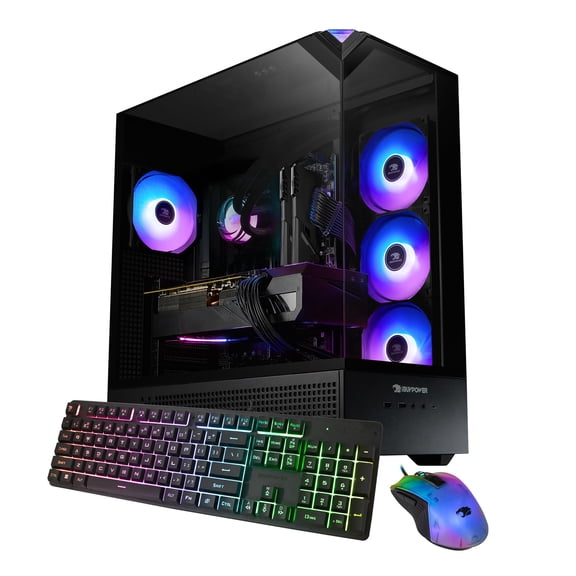 iBUYPOWER Element Gaming Desktop | AMD Ryzen 7 7800X3D | AMD Radeon RX 9070 XT 16GB | 32GB DDR5 RGB RAM | 1TB NVMe SSD