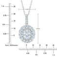 thumbnail image 4 of 1.25 CT. T.W. Oval Cut Halo Diamond Pendant Necklace in 14K Gold, 4 of 4