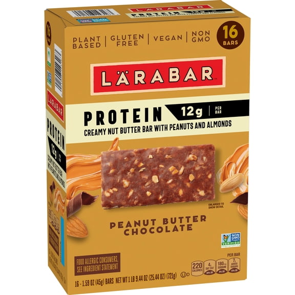Larabar Protein Bars, Peanut Butter Chocolate, 16 pk.