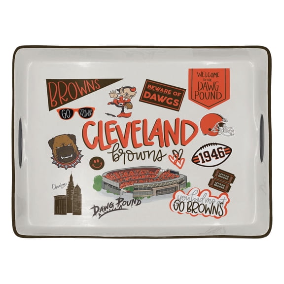 Cleveland Browns Ceramic Serving Tray