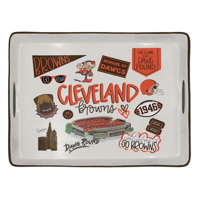 Cleveland Browns Ceramic Serving Tray