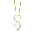thumbnail image 1 of 0.23 CT. T.W. Diamond Double Heart Infinity Pendant in 14K Gold, 1 of 8