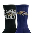 thumbnail image 3 of Baltimore Ravens Adult 2-Pack Crew Socks, 3 of 3