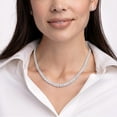 thumbnail image 4 of 925 Sterling  Silver Lab White Sapphire Tennis Necklace, 4 of 5