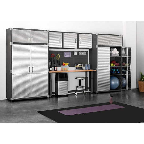 Seville Classics UltraHD 8-Piece Steel Garage Cabinet Storage Set