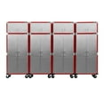 thumbnail image 1 of Seville Classics UltraHD 8-Piece Rolling Steel Garage Storage Cabinet With Stacker Set, 12 Feet Wide, 1 of 14