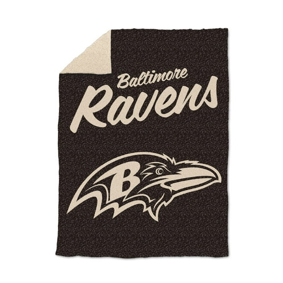 Logo Brands Baltimore Ravens Luxe Dreams Throw, 60" x 80"