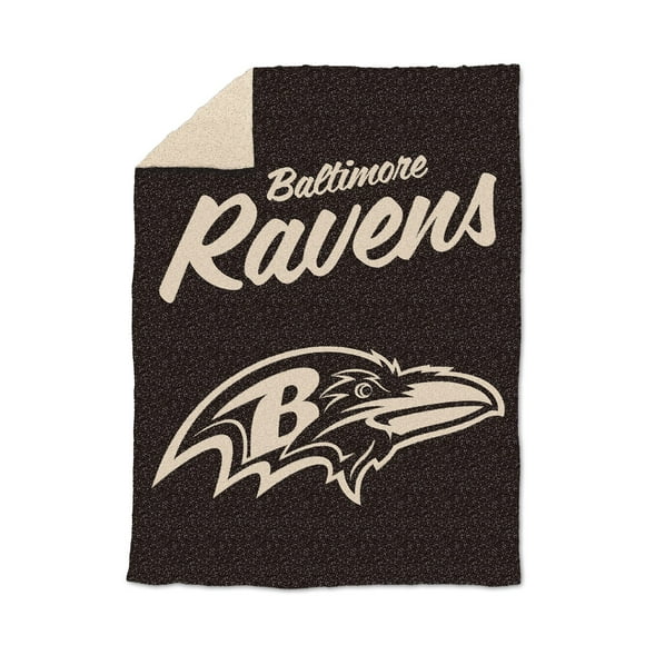 Logo Brands Baltimore Ravens Luxe Dreams Throw, 60" x 80"