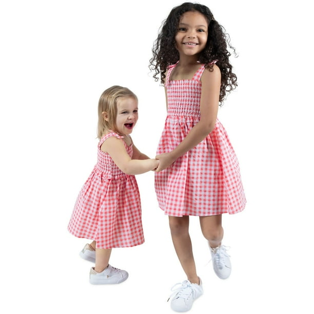 white christmas dresses Summer Pure Cotton Fruits Strawberry Pattern Short Sleeves Dress for Stylish Girls 100 (2-3Y) / Pink main image 0