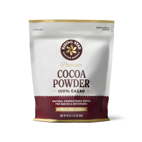 Rising Star Baking Supply Cocoa Powder, 20 oz Bag