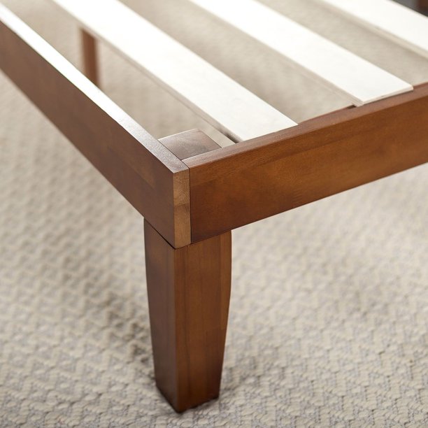 Zinus Night Therapy Cherry Solid Wood Platform Bed, Assorted Sizes