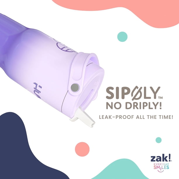 Zak Designs KPop 20oz Stainless Steel Sutton Flex Grip Siply