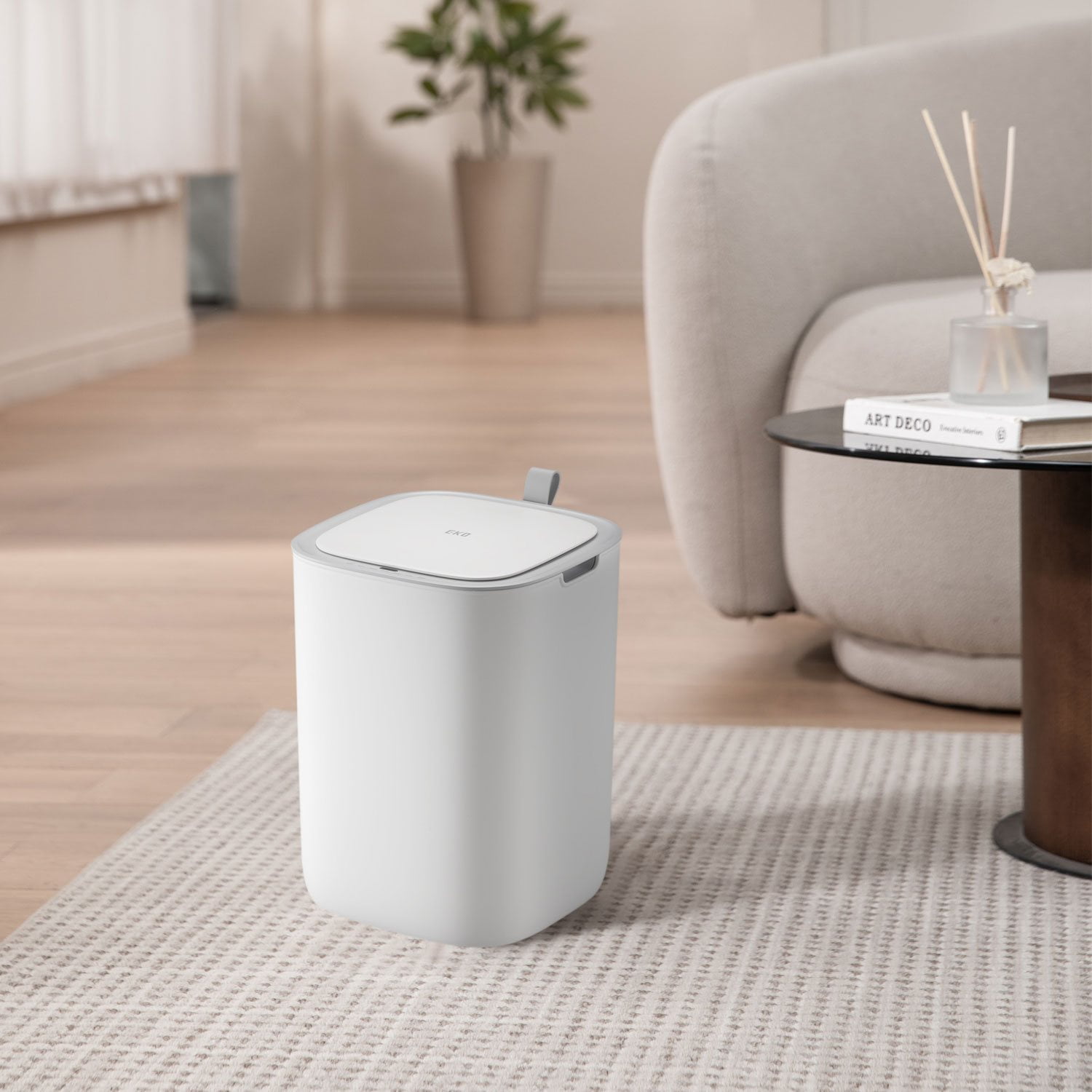 EKO Morandi Motion Sensor Trash Can, Matte Black (3.17Gal, 12L