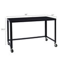 thumbnail image 3 of Hirsh 48" Wide Mobile Metal Desk for Home Office, Choose Color, 3 of 13