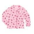 thumbnail image 7 of DreamMark Women's 2-Piece Holiday Notch Collar Pajama Set, 7 of 12