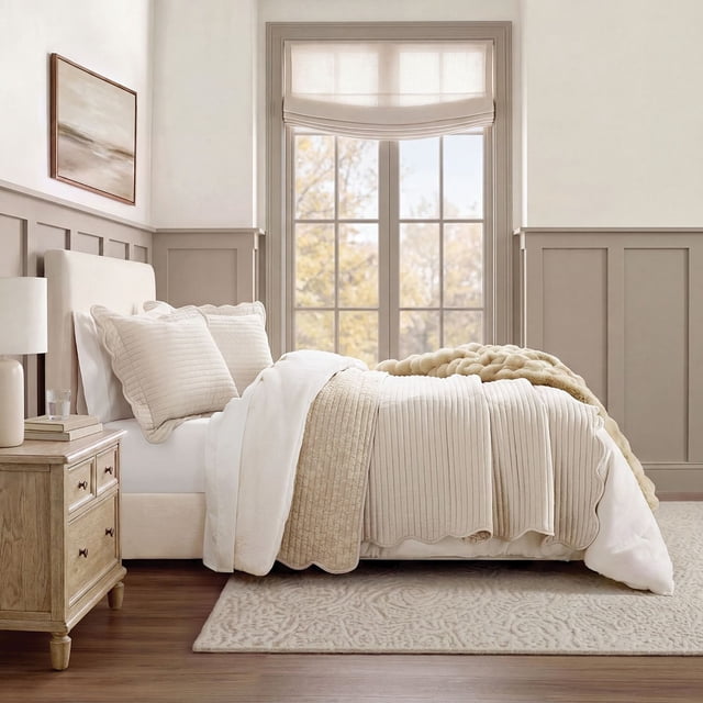 Member’s Mark 3-Piece Chenille Scallop Quilt Set, Assorted Sizes