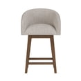 thumbnail image 12 of HH2 Home Upholstered Barrel Back Wood Adjustable Height Swivel Bar Stool, 12 of 19