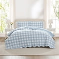 thumbnail image 1 of Hallmark Checkered Bliss 3-Piece Scalloped Quilt Set, Assorted Sizes, 1 of 5