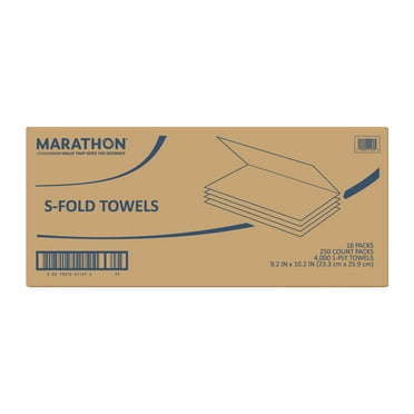Marathon Singlefold 1-Ply Natural Paper Towels 16 pks., 250 towels/pk.