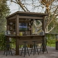 thumbnail image 1 of Keter 11' x 7' Signature Collection Resin Outdoor Bar Pine Gazebo, 1 of 16