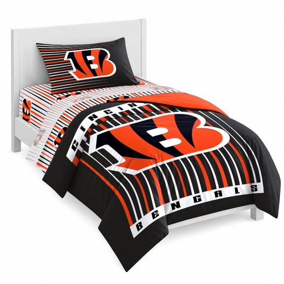 Logo Brands Cincinnati Bengals Bed-In-A-Bag Set