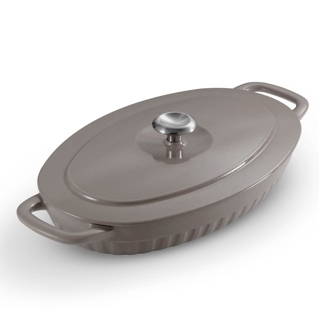 Tramontina 3-QT. Cast Iron Au Gratin with Lid