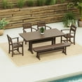 thumbnail image 1 of POLYWOOD Gulf Shores Farmhouse Trestle Dining Set, 6pc, 1 of 8