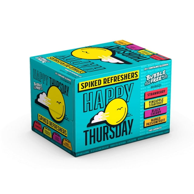 Happy Thursday Spiked Refreshers Variety Pack, 12 fl. oz. can, 12 pk.