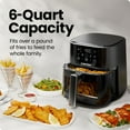 thumbnail image 3 of Chefman TurboFry Touch 6-Quart Air Fryer with Window, Includes 4 Cooking Presets, 3 of 8