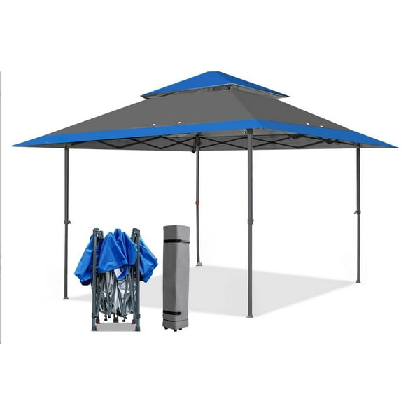 Personal-Shelter® 13’ x 13’ Pop Up Canopy, Auto Extending Eaves with Wheel-Bag & Spikes
