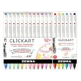 thumbnail image 1 of ClickArt Retractable Marker Pen 0.6mm Assorted 18pk, 1 of 5