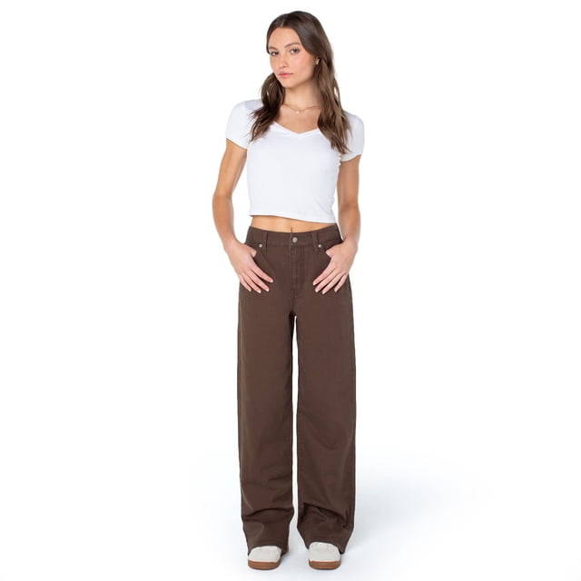 BCBG Generation Women's Baggy Wide Leg Jean